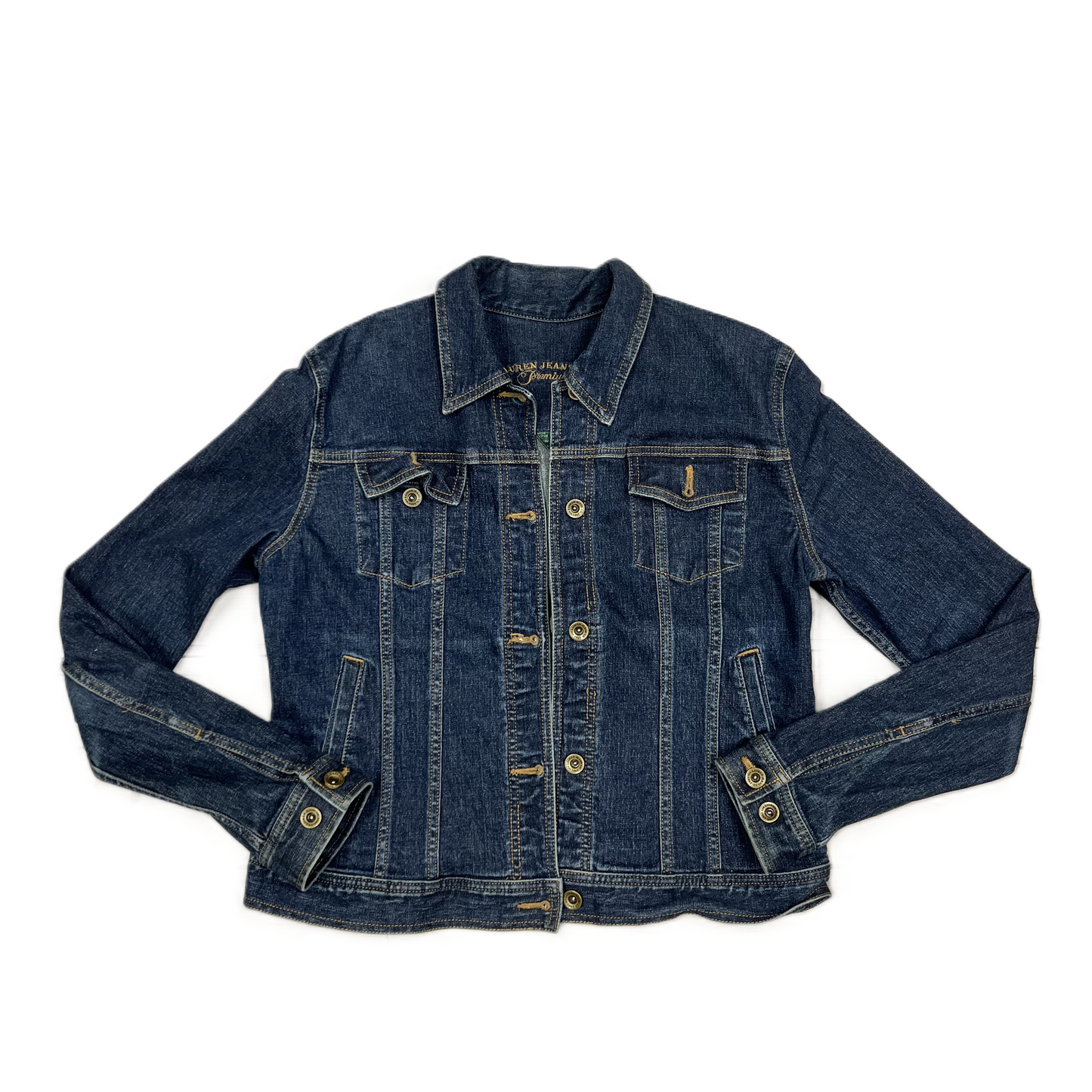 Jacket Denim By Lauren Jeans Co In Blue Denim, Size: M