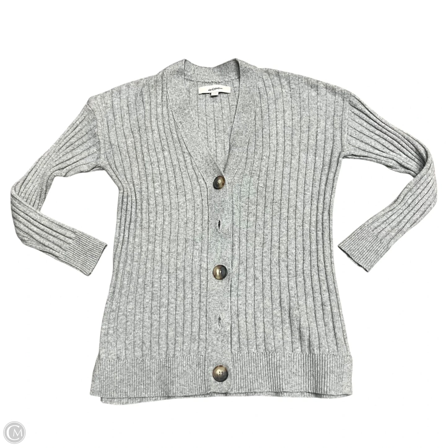 Sweater Cardigan By Loft In Grey, Size: Xs