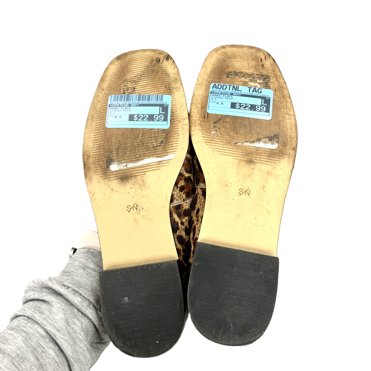 Shoes Flats By Something Navy In Leopard Print, Size: 8.5