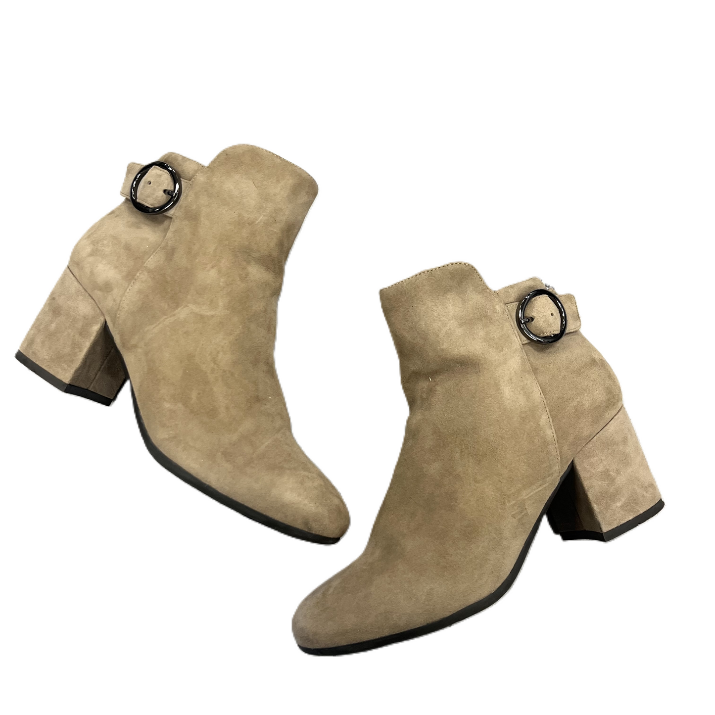 Boots Ankle Heels By Easy Spirit In Taupe, Size: 7