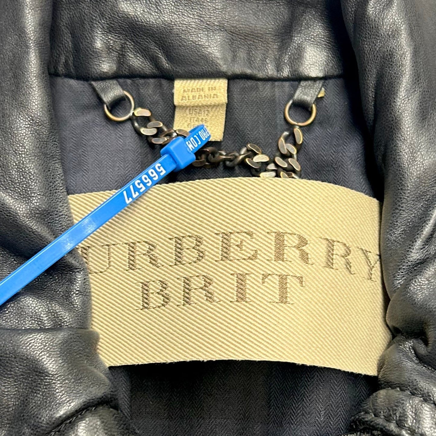 Jacket Luxury Designer By Burberry Brit In Black, Size: L