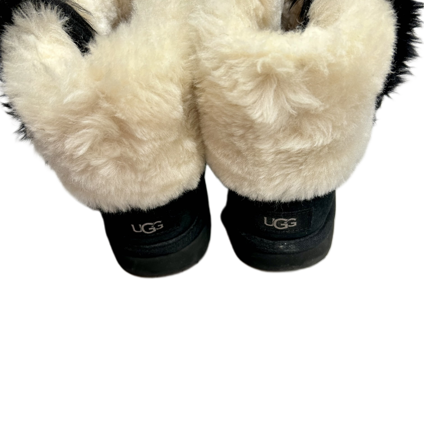 Boots Designer By Ugg In Black & Cream, Size: 9