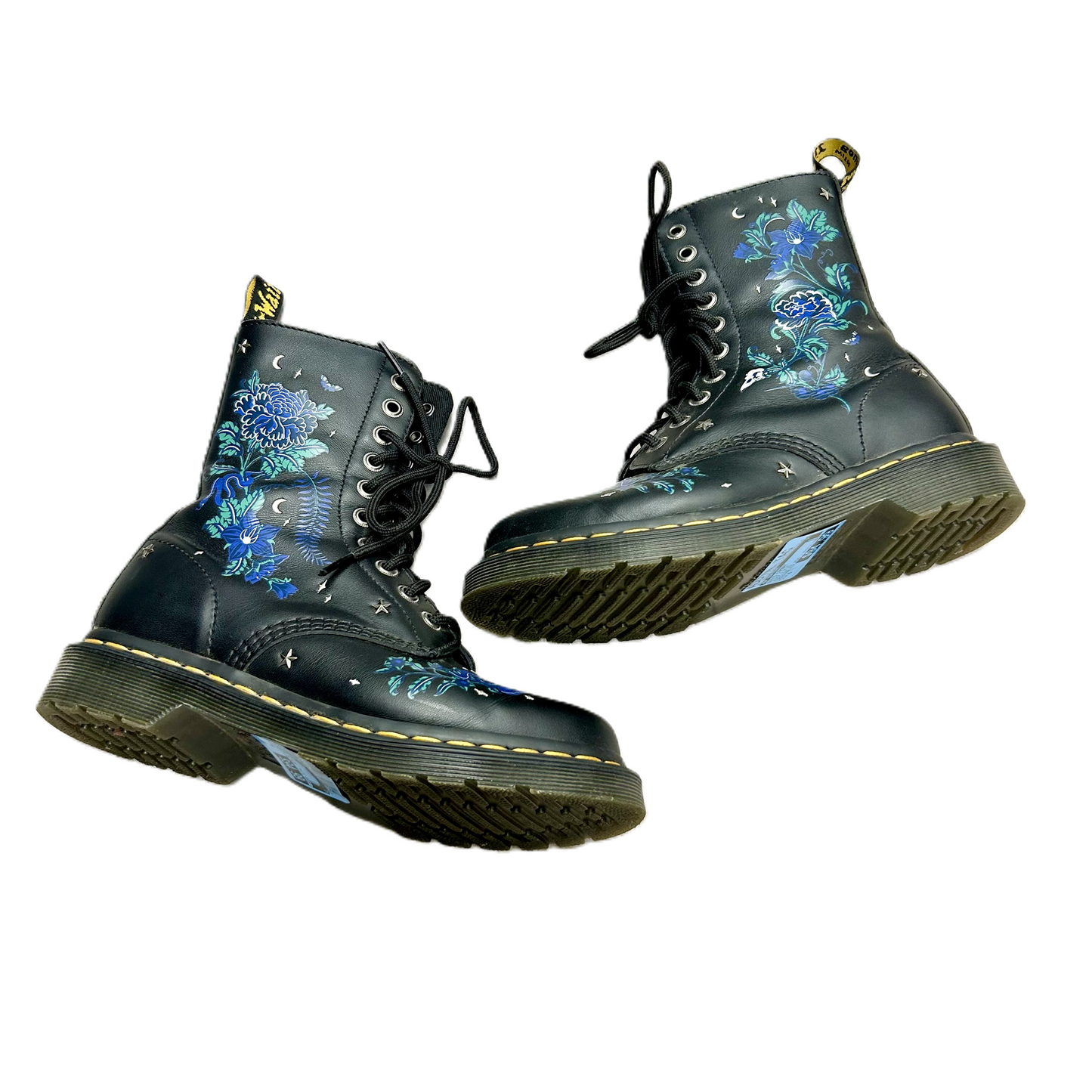 Boots Combat By Dr Martens In Black & Blue, Size: 6