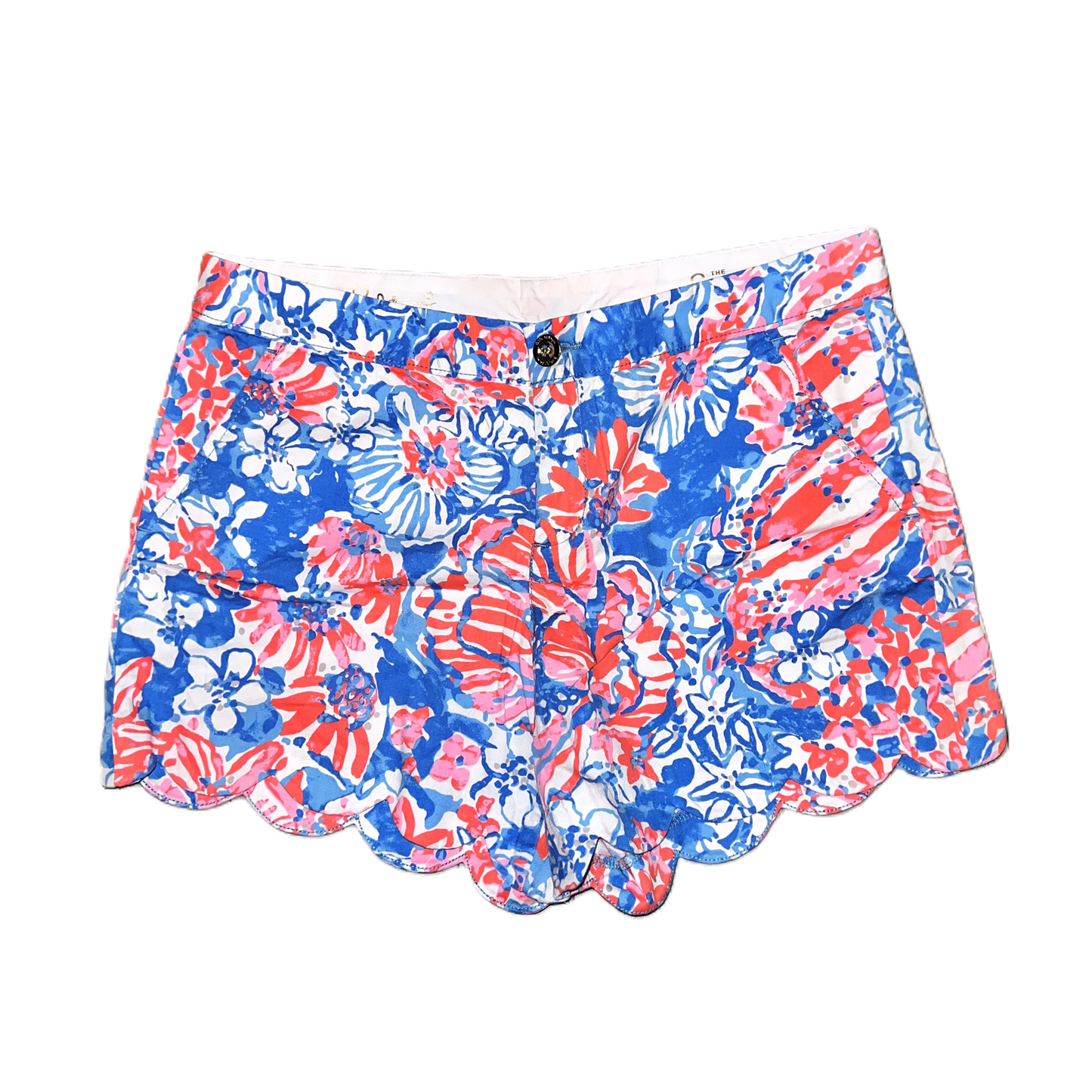 Shorts Designer By Lilly Pulitzer In Blue & Orange, Size: 8