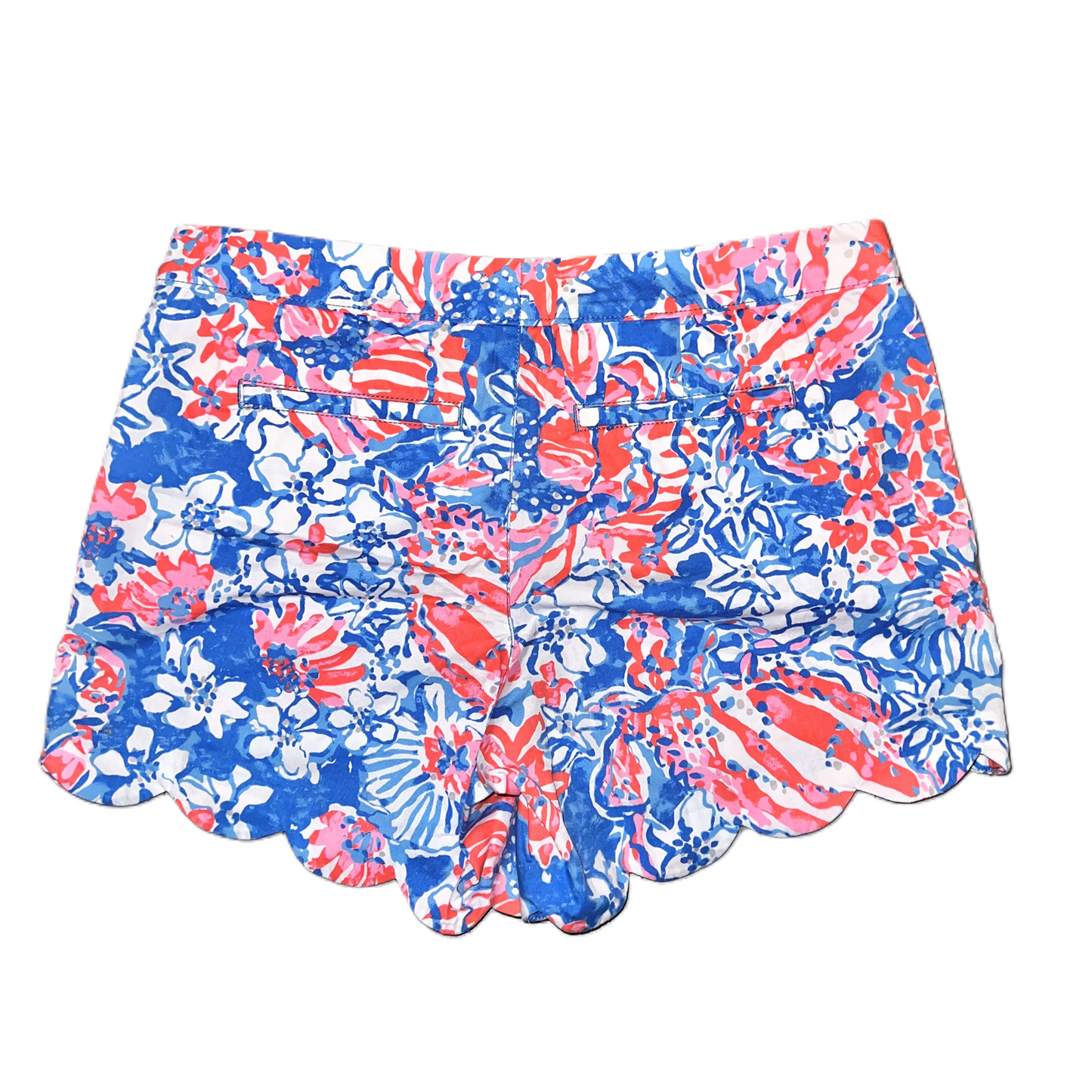 Shorts Designer By Lilly Pulitzer In Blue & Orange, Size: 8