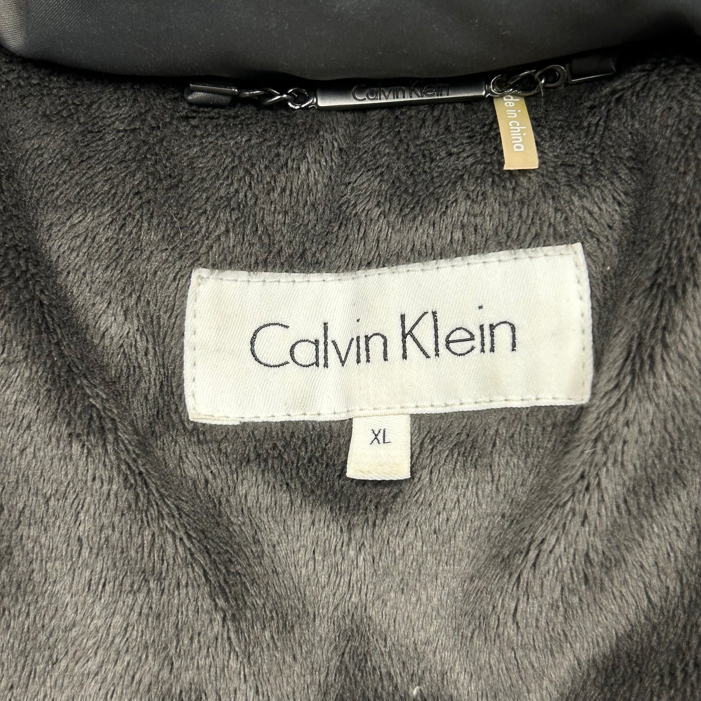 Coat Puffer & Quilted By Calvin Klein In Grey, Size: Xl