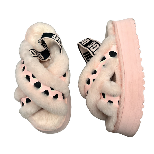 Slippers Designer By Ugg In Pink, Size: 6