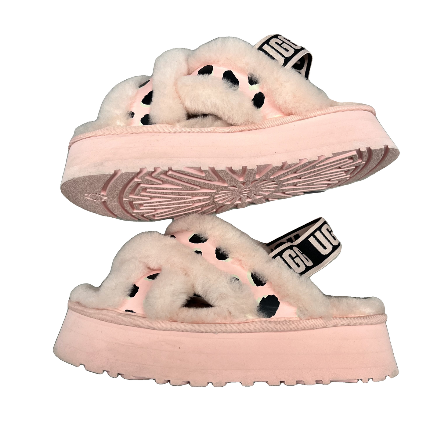 Slippers Designer By Ugg In Pink, Size: 6