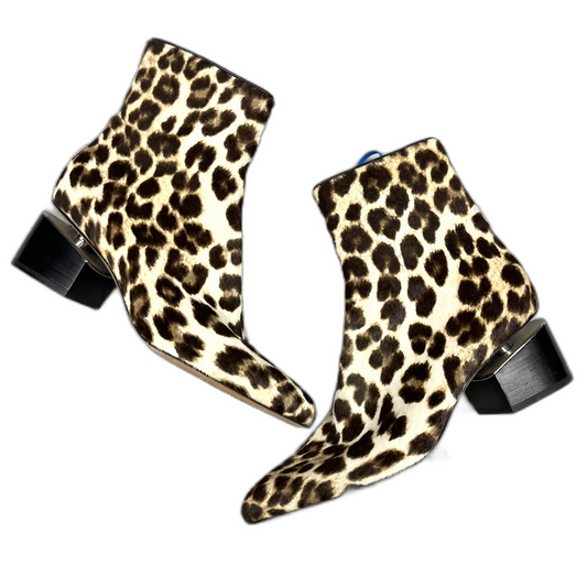 Boots Luxury Designer By Alexander Wang In Leopard Print, Size: 6.5