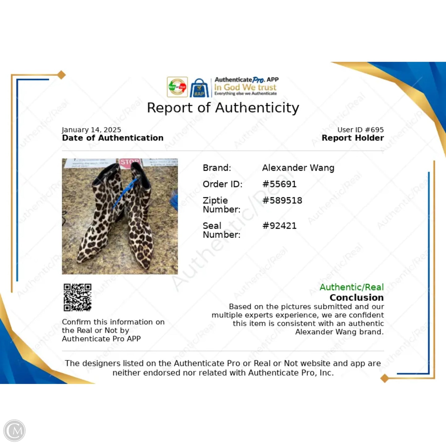 Boots Luxury Designer By Alexander Wang In Leopard Print, Size: 6.5