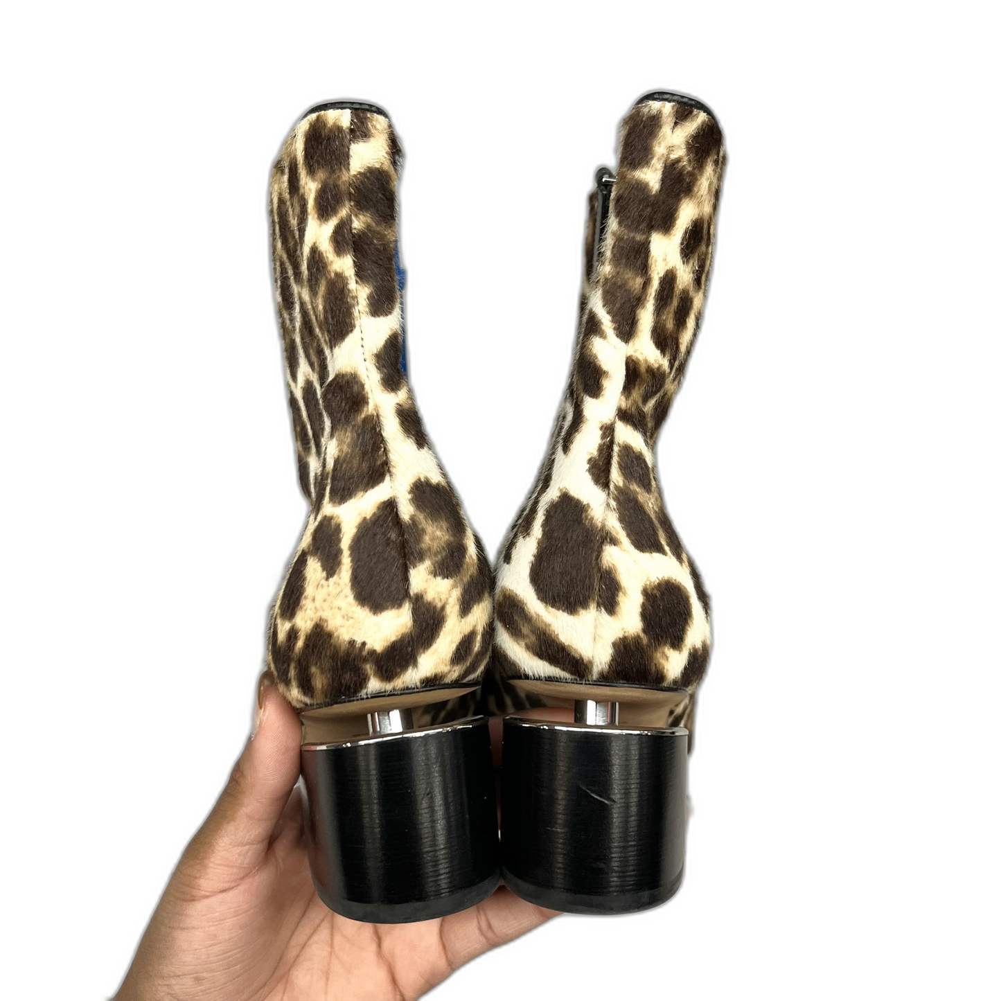 Boots Luxury Designer By Alexander Wang In Leopard Print, Size: 6.5