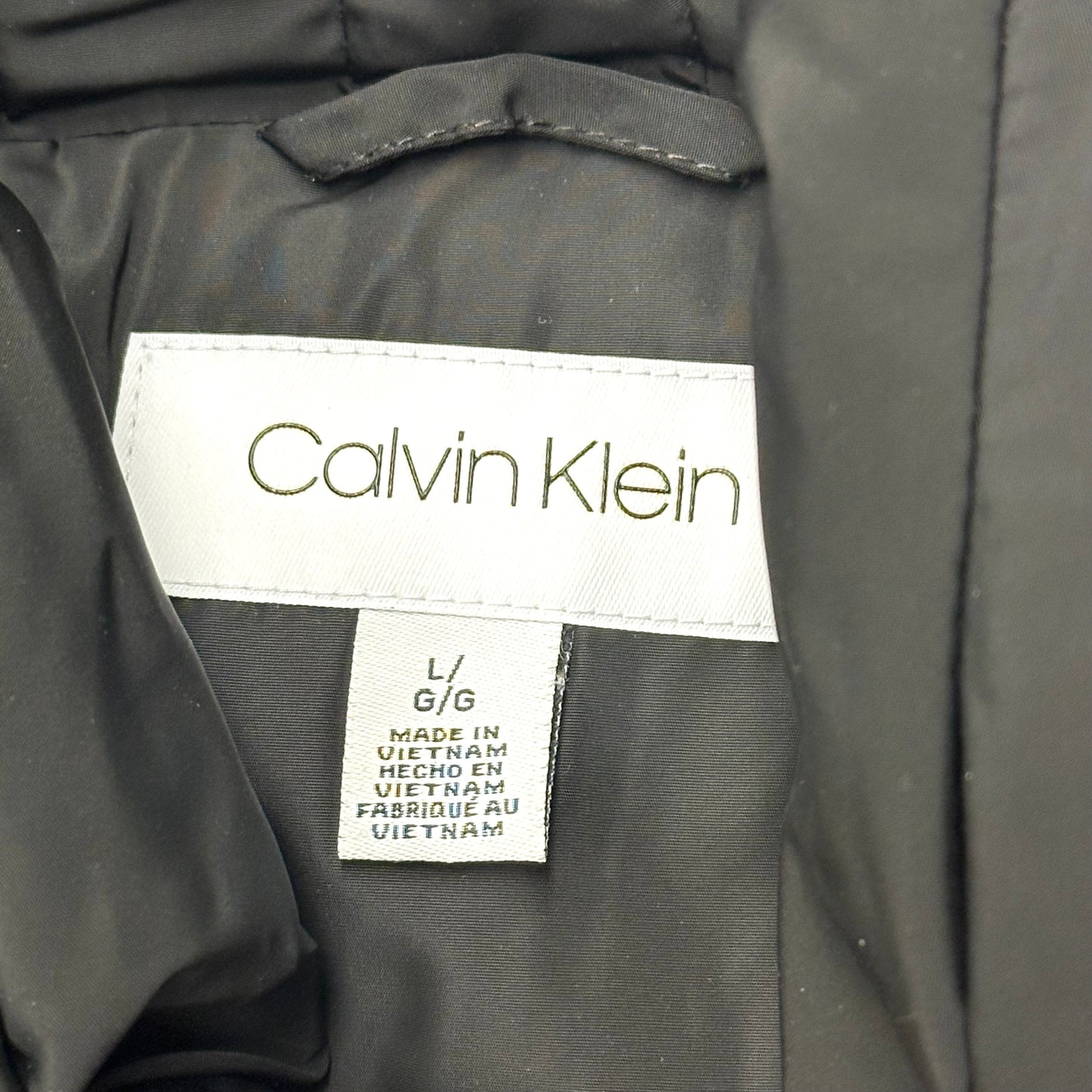 Vest Puffer & Quilted By Calvin Klein In Black, Size: L