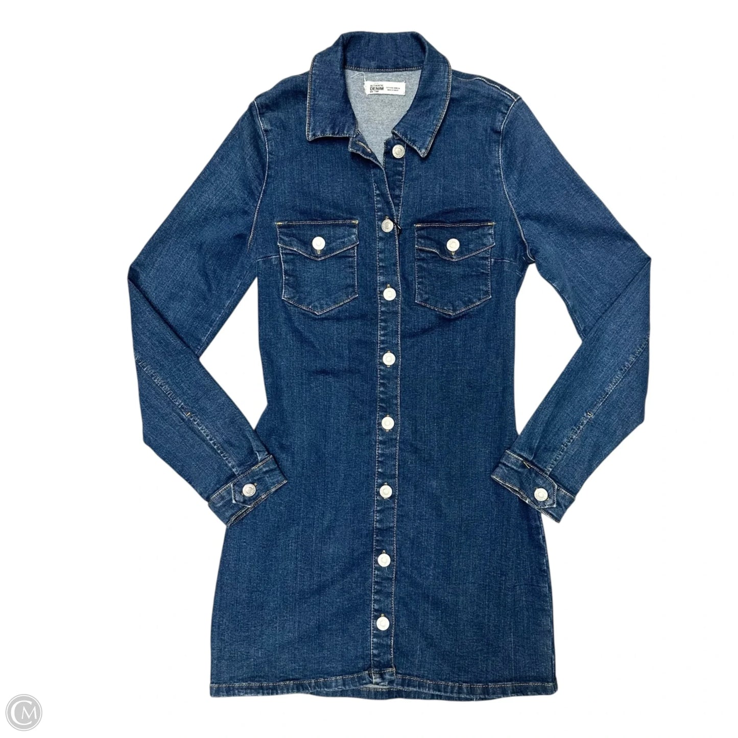 Dress Casual Short By Zara In Blue Denim, Size: M