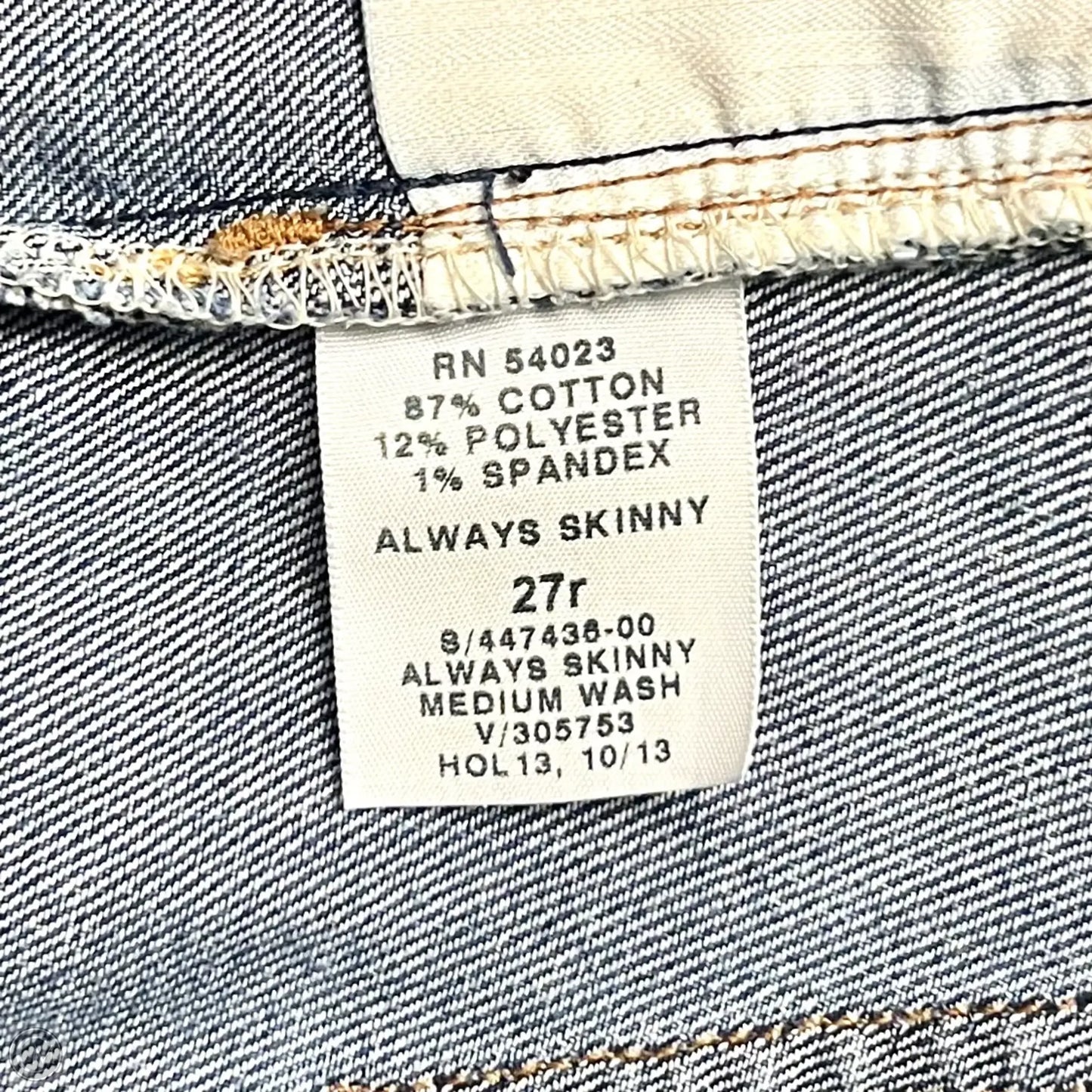 Jeans Skinny By Gap In Blue Denim, Size: 4