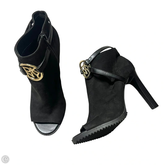 Boots Ankle Heels By Dkny In Black, Size: 10