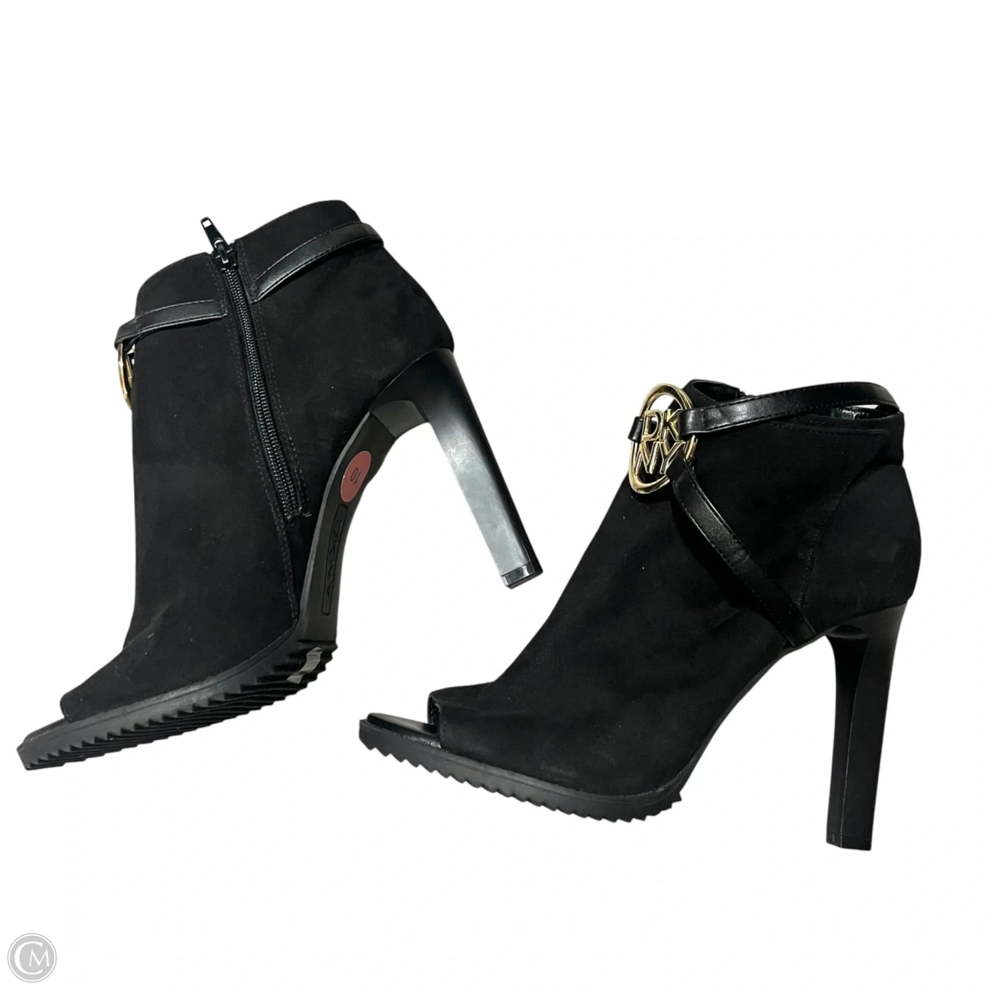 Boots Ankle Heels By Dkny In Black, Size: 10