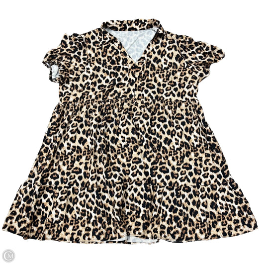 Dress Casual Short By Halife In Leopard Print, Size: 3x