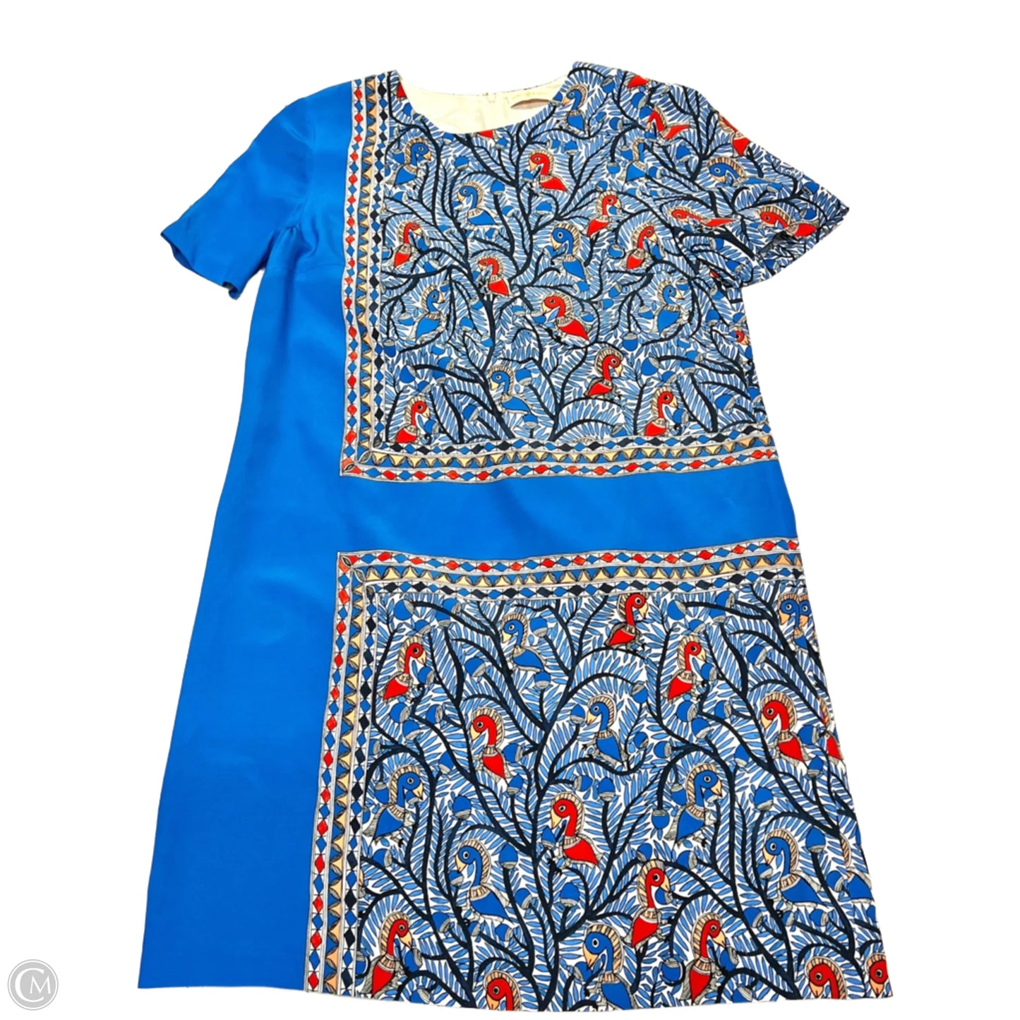 Dress Designer By Tory Burch In Blue & Red, Size: M