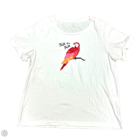 Top Short Sleeve Designer By Kate Spade In Red & White, Size: Xl