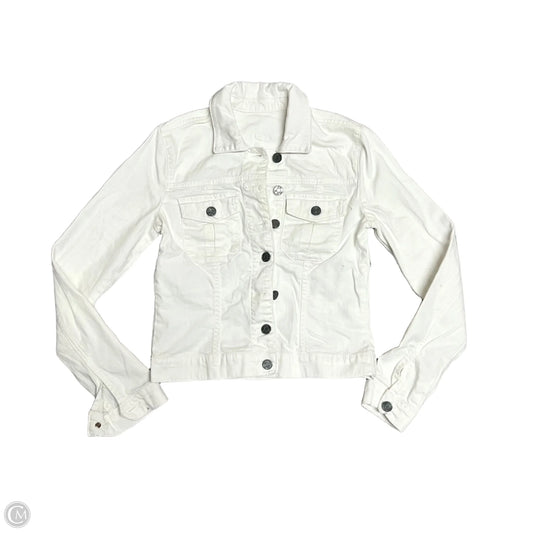 Jacket Denim By Kut In White Denim, Size: Xs