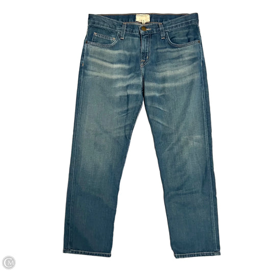 Jeans Straight By Current Elliott In Blue Denim, Size: 2