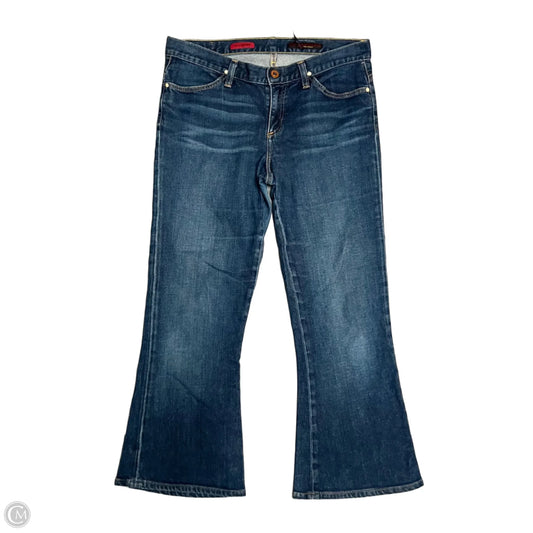Jeans Flared By Adriano Goldschmied In Blue Denim, Size: 12