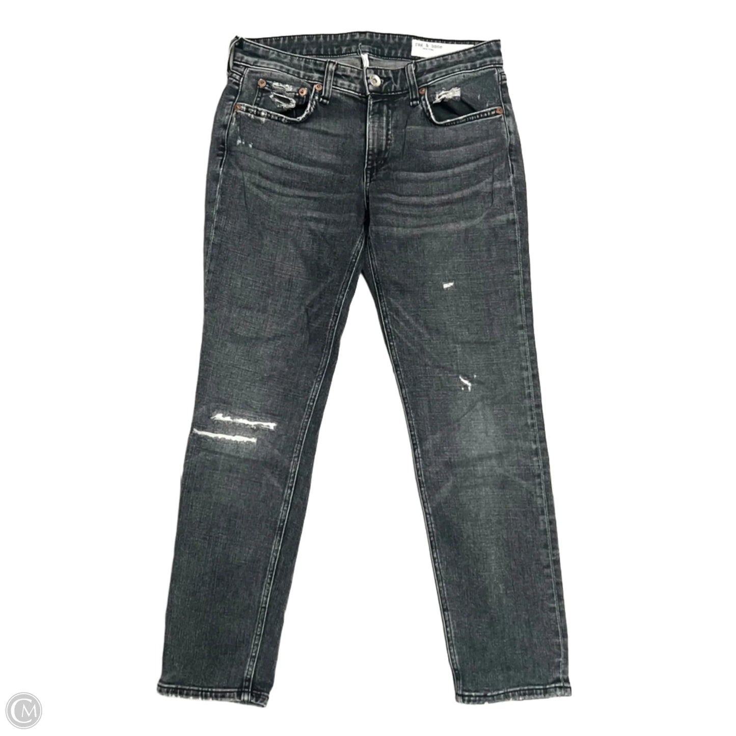 Jeans Boyfriend By Rag & Bones Jeans In Grey Denim, Size: 0