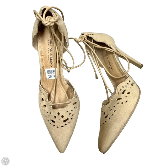 Shoes Heels Stiletto By Christian Siriano In Tan, Size: 9.5