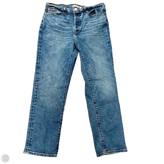Jeans Straight By Levis In Blue Denim, Size: 14