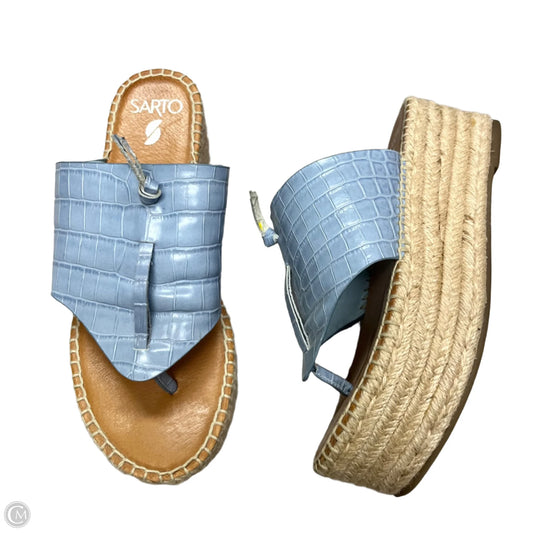 Sandals Heels Platform By Franco Sarto In Blue, Size: 10