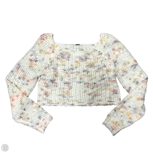 Sweater By Free People In Orange & White, Size: M