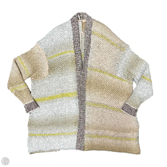 Sweater Cardigan By Free People In Tan & White, Size: M