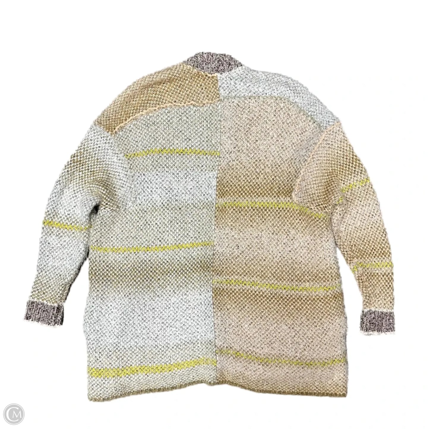 Sweater Cardigan By Free People In Tan & White, Size: M