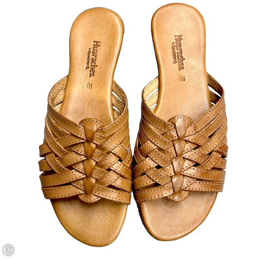 Sandals Flats By Bearpaw In Brown, Size: 10