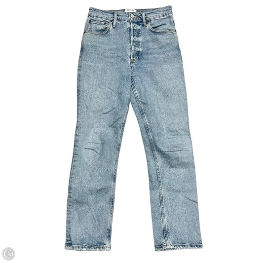 Jeans Straight By Agolde In Blue Denim, Size: 2