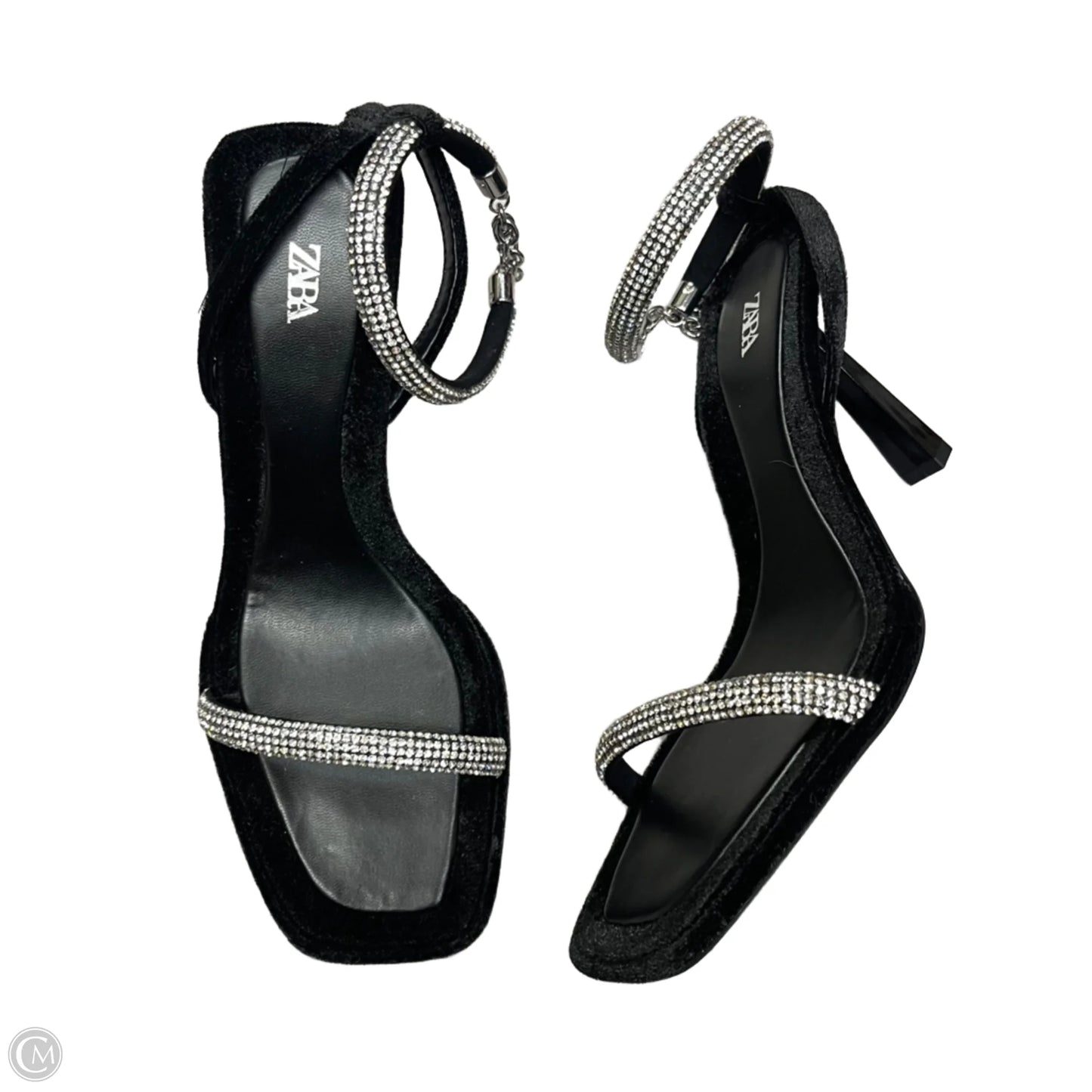 Sandals Heels Kitten By Zara In Black, Size: 5.5