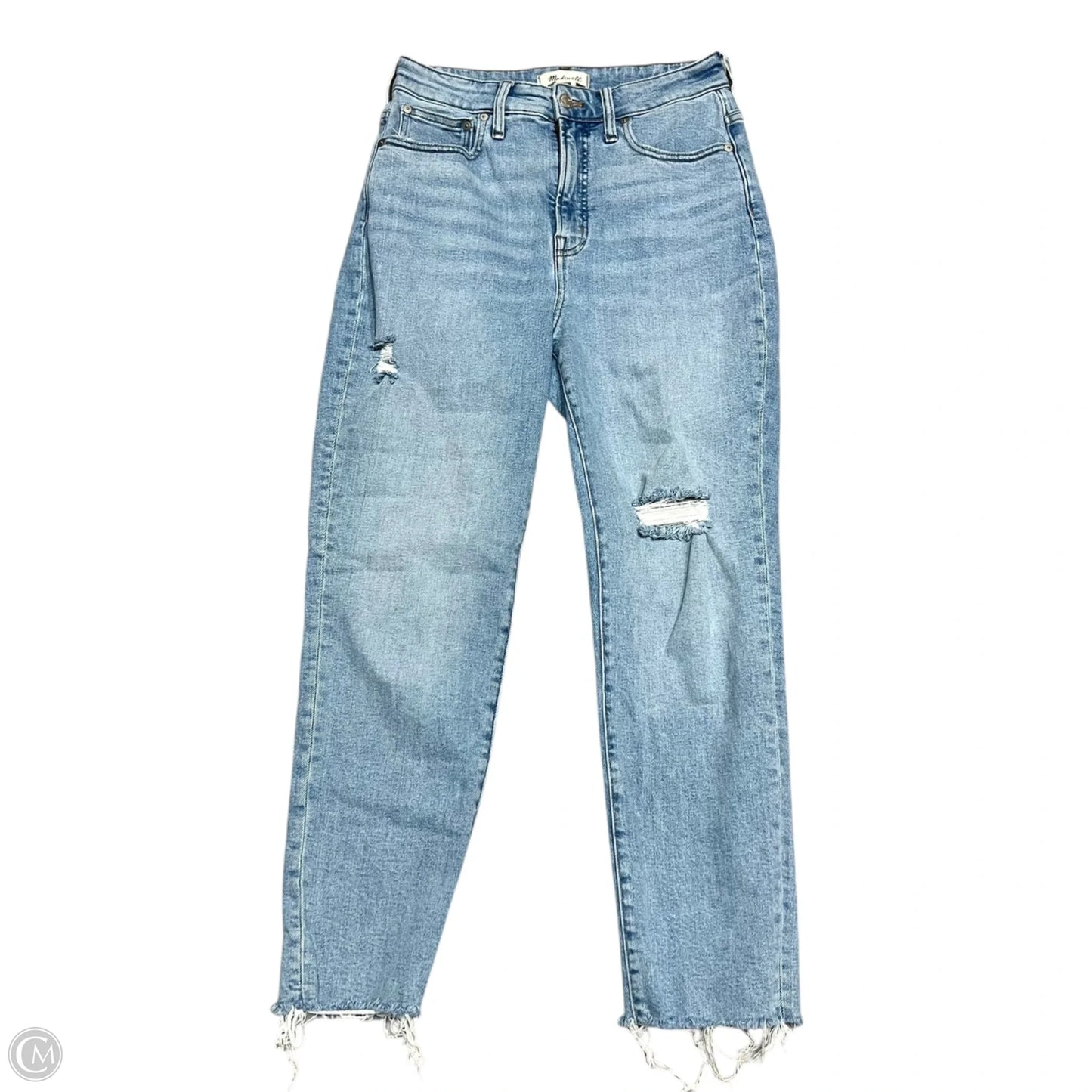 Jeans Straight By Madewell In Blue Denim, Size: 6
