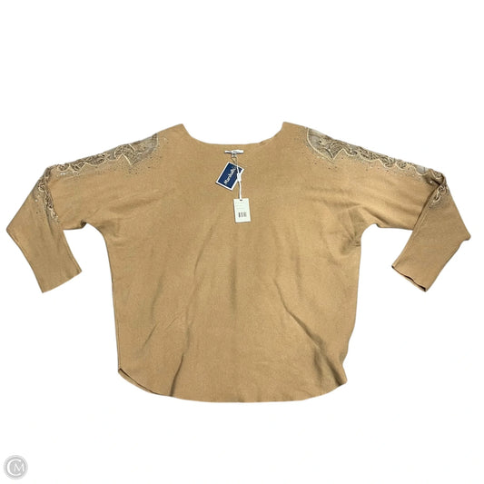 Top Long Sleeve By Vila Milano In Tan, Size: Xl