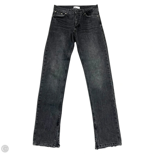 Jeans Straight By Zara In Grey Denim, Size: 4