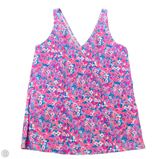 Top Sleeveless Designer By Lilly Pulitzer In Blue & Pink, Size: S