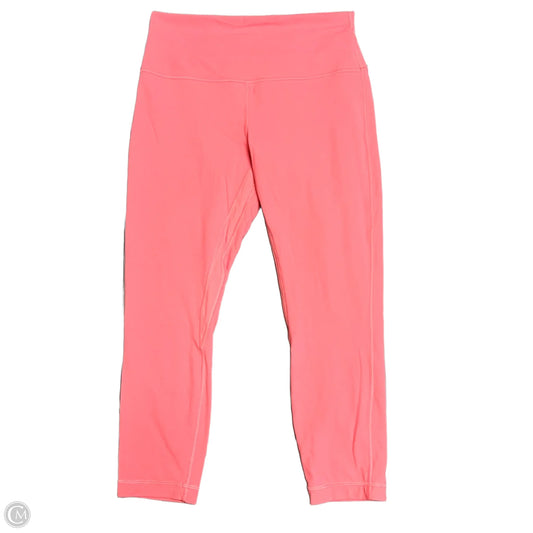 Athletic Leggings By Lululemon In Coral, Size: 10