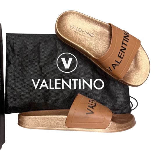 Sandals Designer By Valentino-mario In Bronze, Size: 6.5