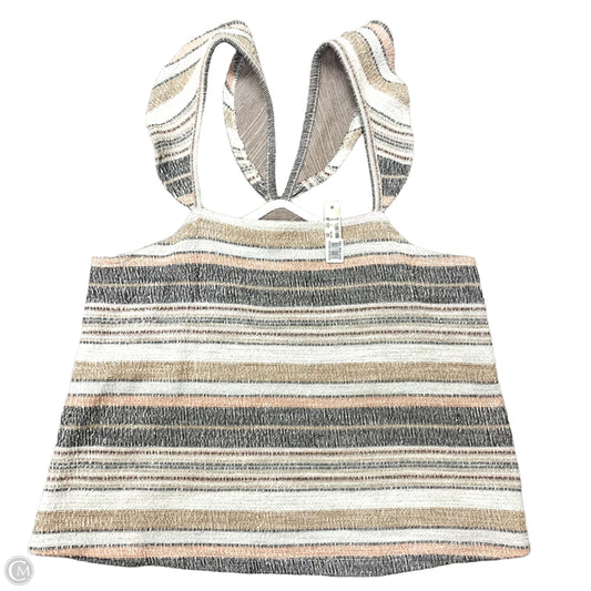 Top Sleeveless By Madewell In Grey & Orange, Size: S