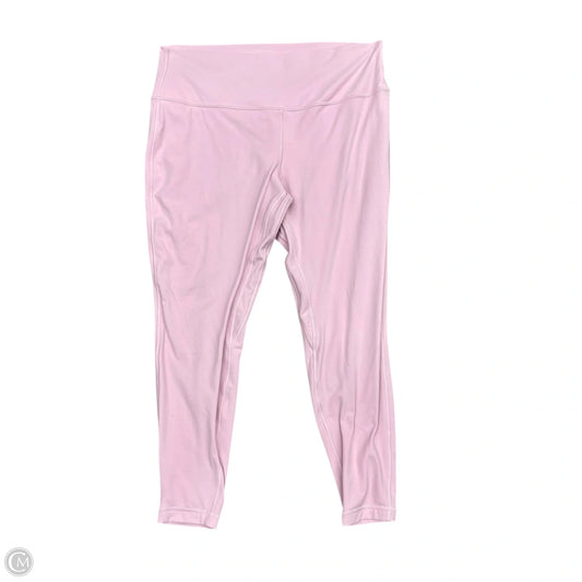 Athletic Leggings By Lululemon In Pink, Size: 18