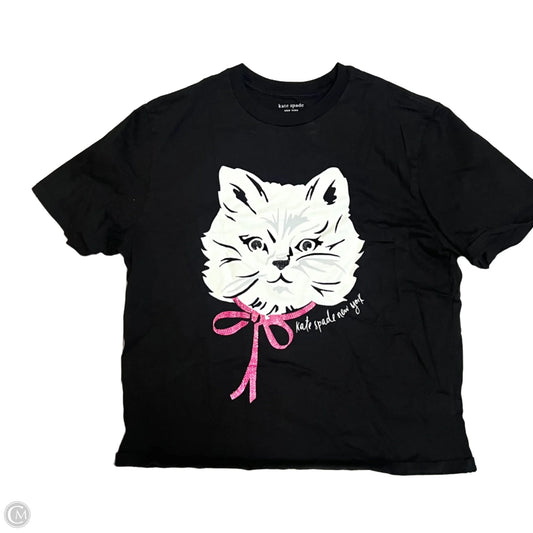 Top Short Sleeve Designer By Kate Spade In Black, Size: M