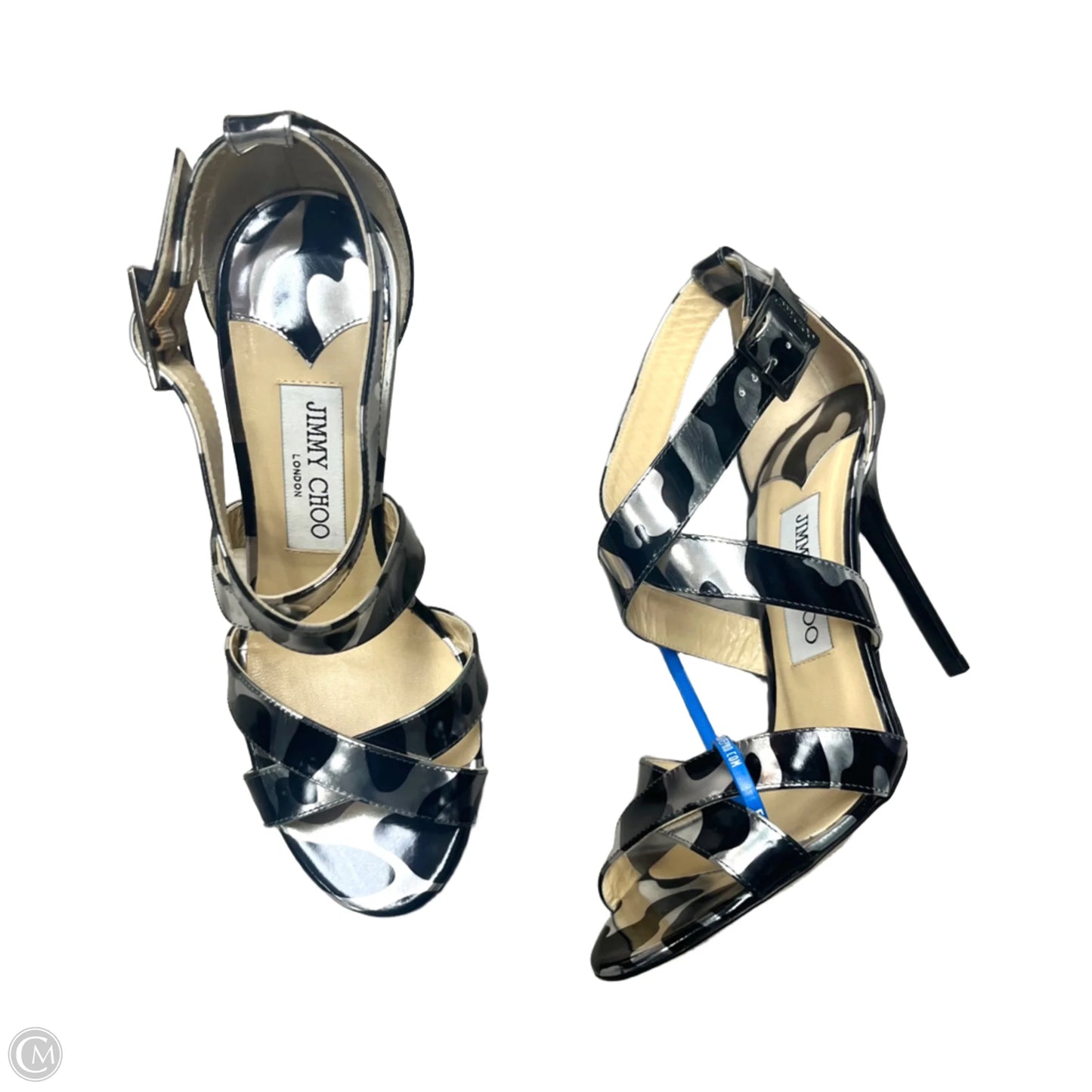 Sandals Luxury Designer By Jimmy Choo In Leopard Print, Size: 6.5