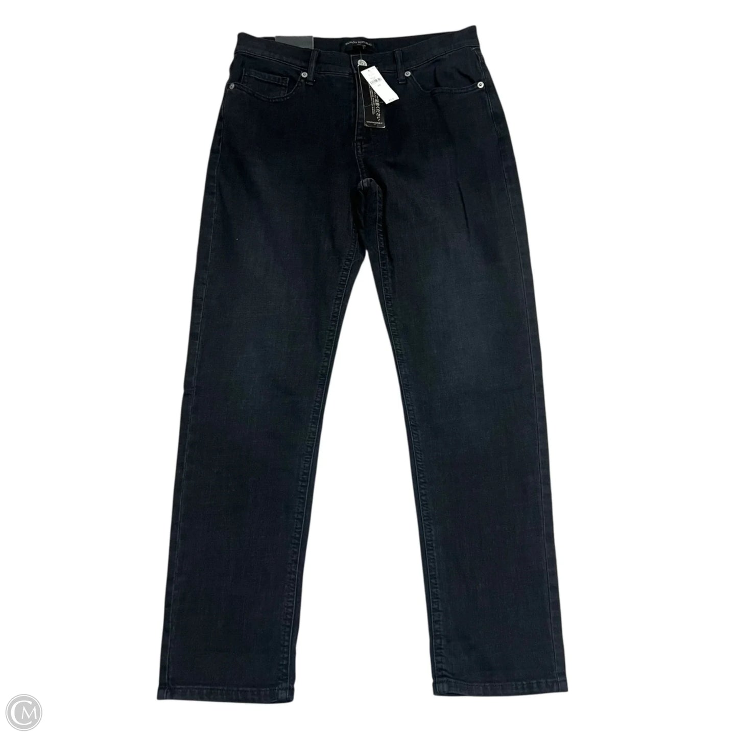 Jeans Boyfriend By Banana Republic In Black Denim, Size: 4