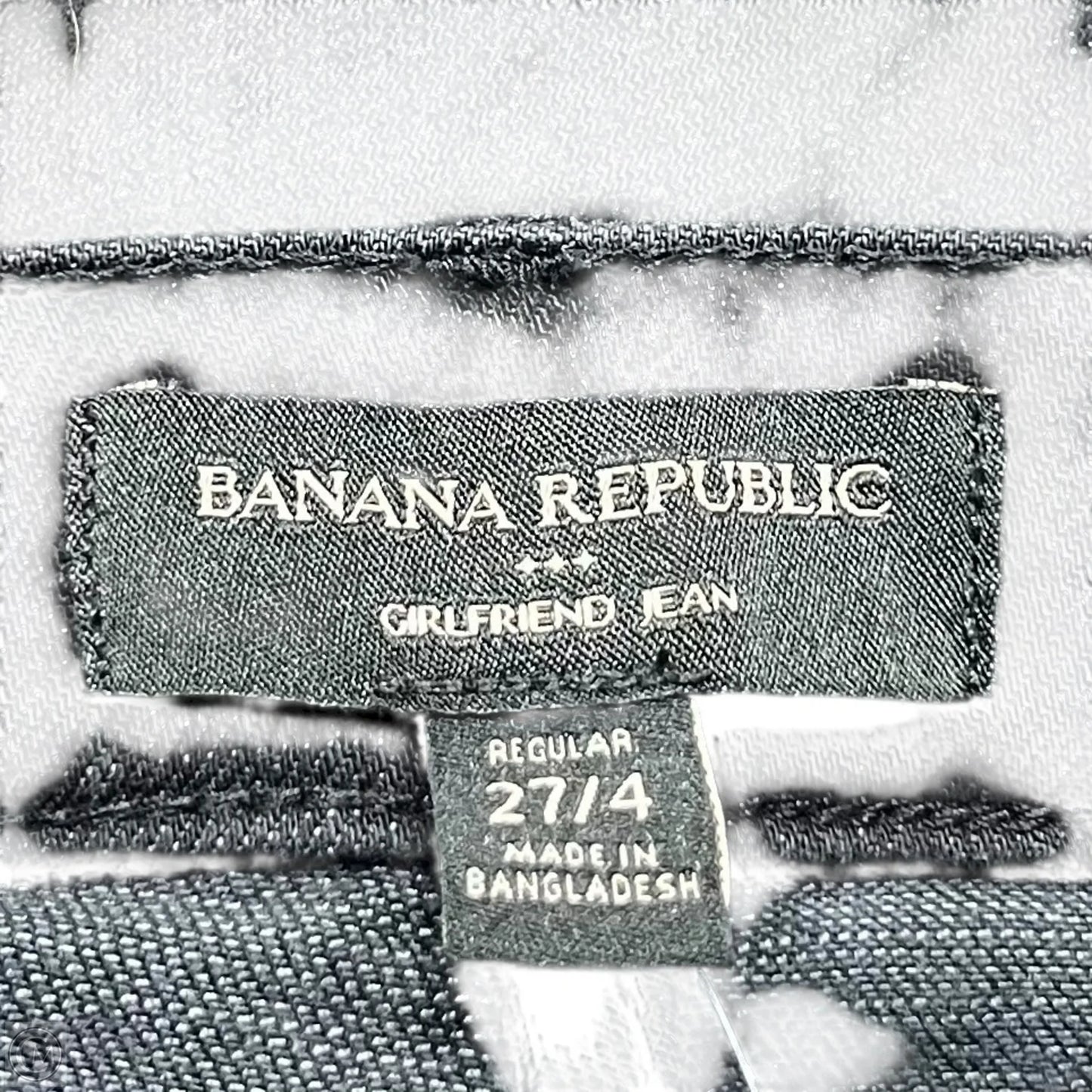 Jeans Boyfriend By Banana Republic In Black Denim, Size: 4