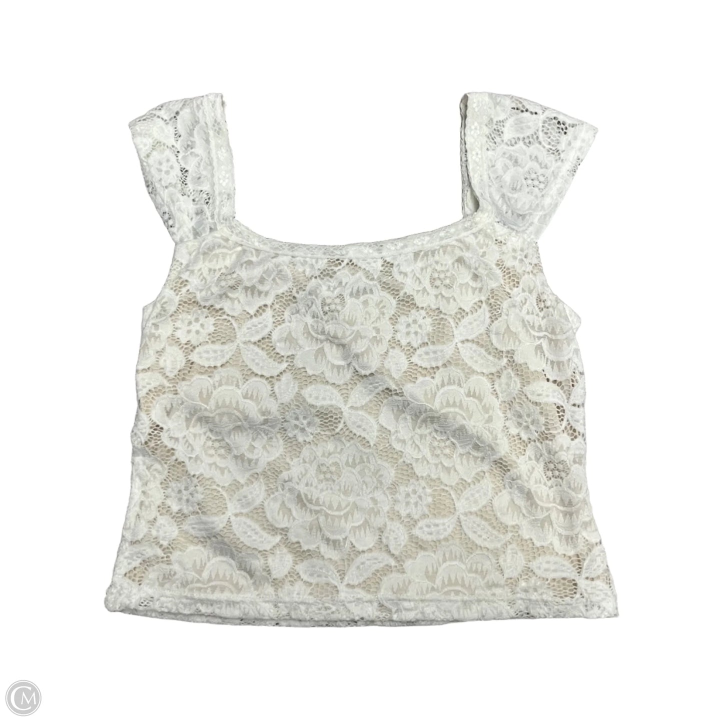 Top Sleeveless By Georgie In White, Size: M