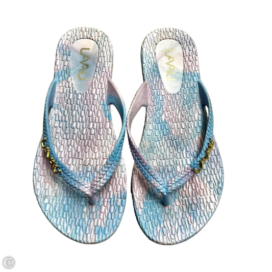 Sandals Flats By Lavau In Blue & Purple, Size: 6